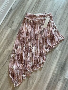 LIFE large y2k paisley Women's Floral Printed Sleep Skirt - Blush Pink